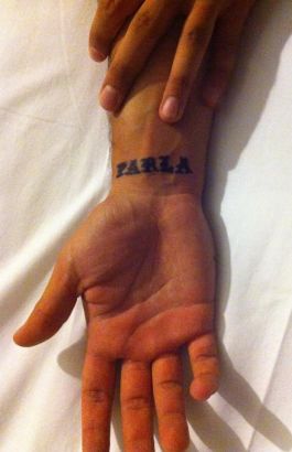 PARLA Inked On Wrist